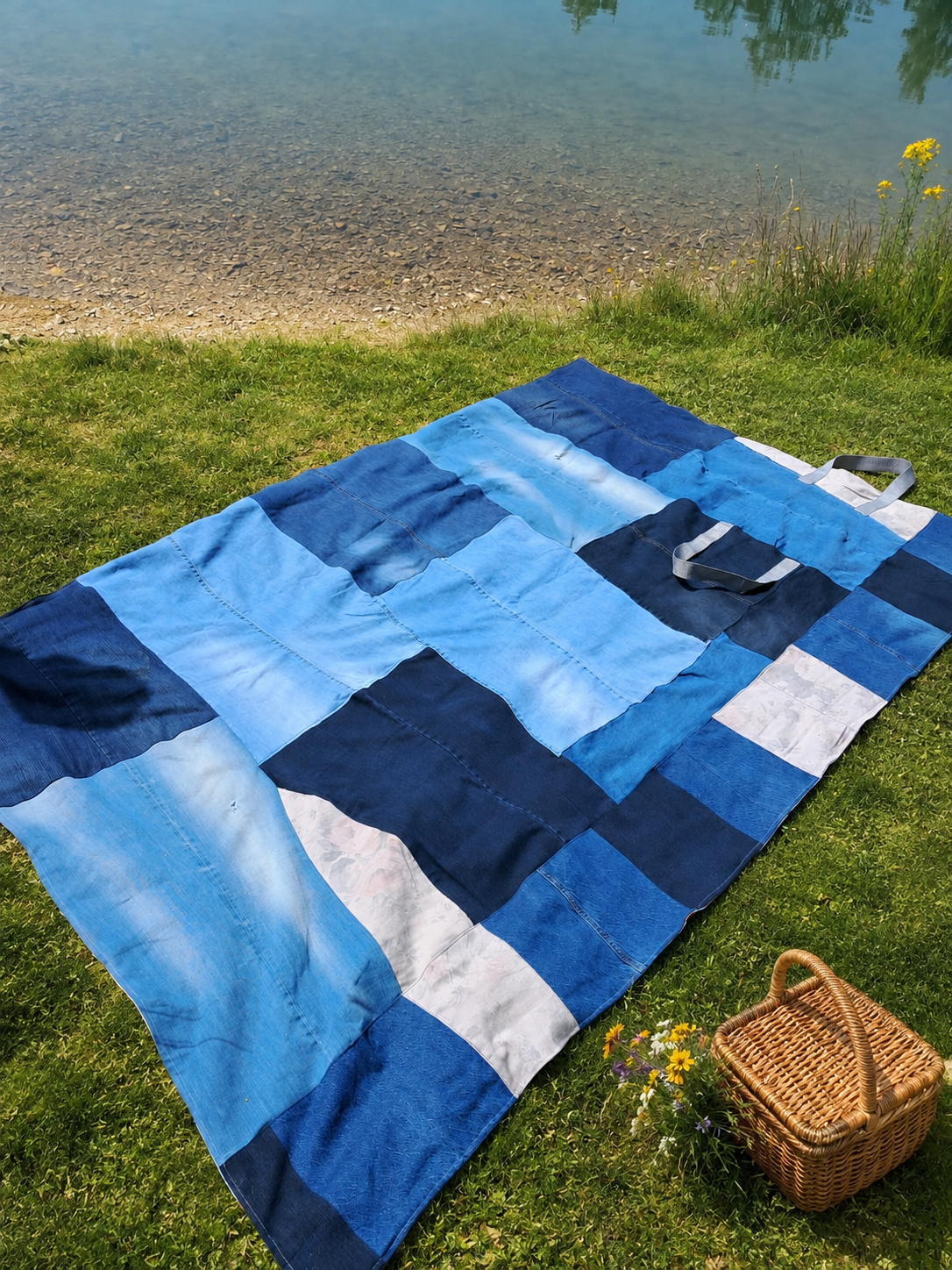 Denim-Picknickdecke